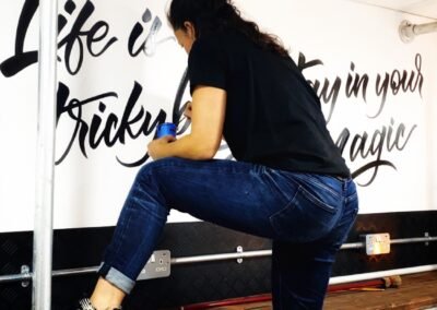 Shop Hand painted Lettering Mural, England