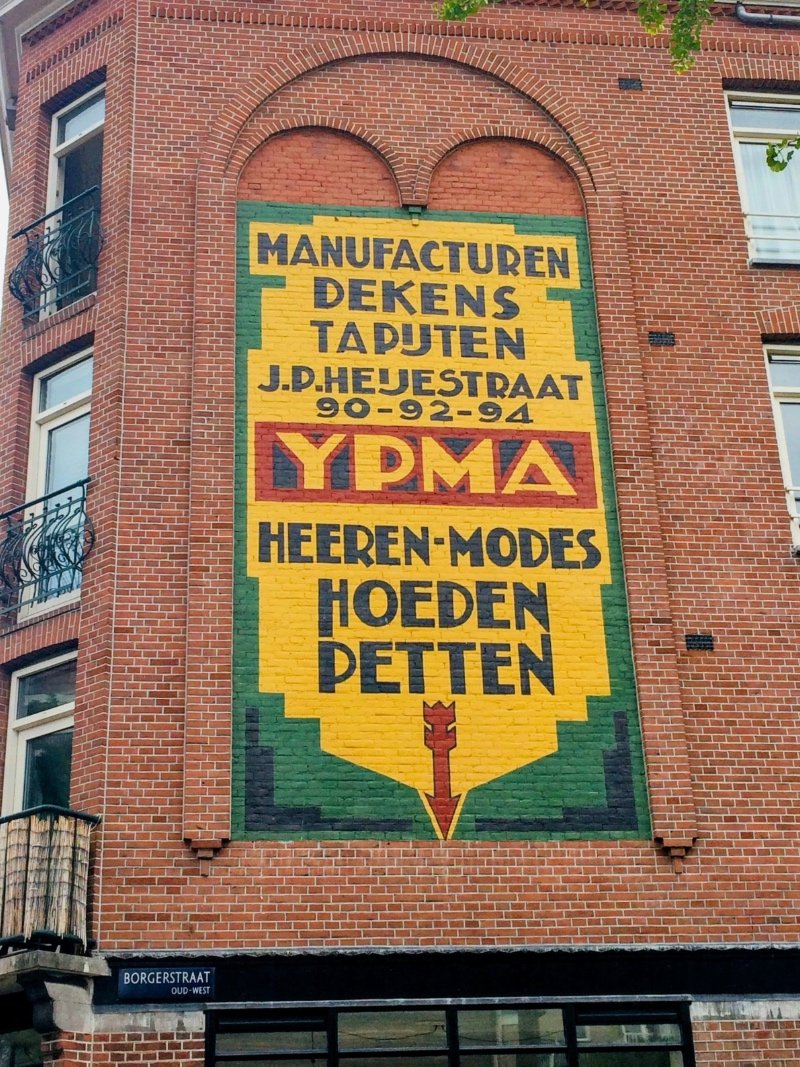 Iconic and vintage style hand-painted wall signs in in Amsterdam