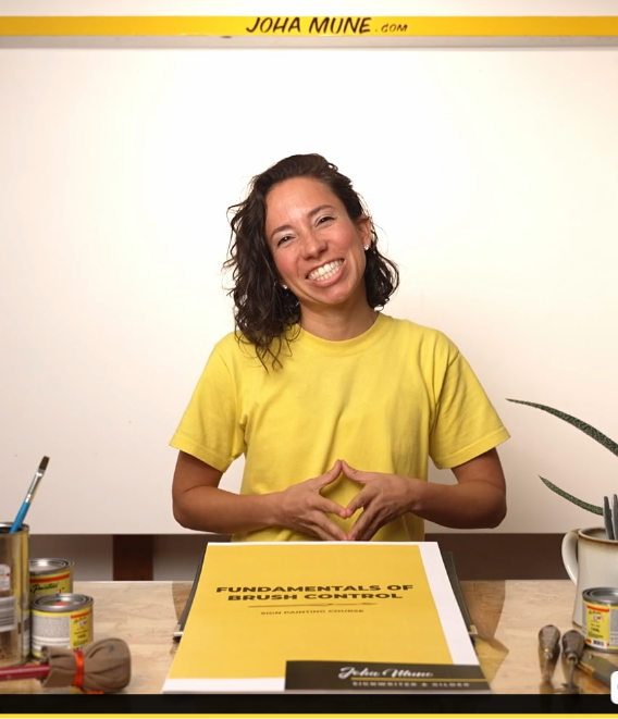 Joha Mune has online courses of signwriting for beginners and advance