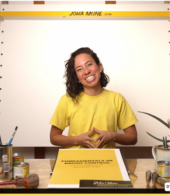 Joha Mune has online courses of signwriting for beginners and advance
