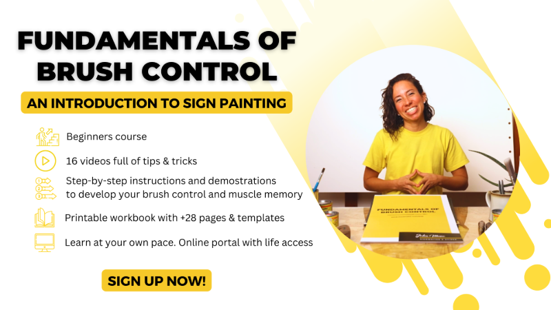 Learn sign painting online course for beginners