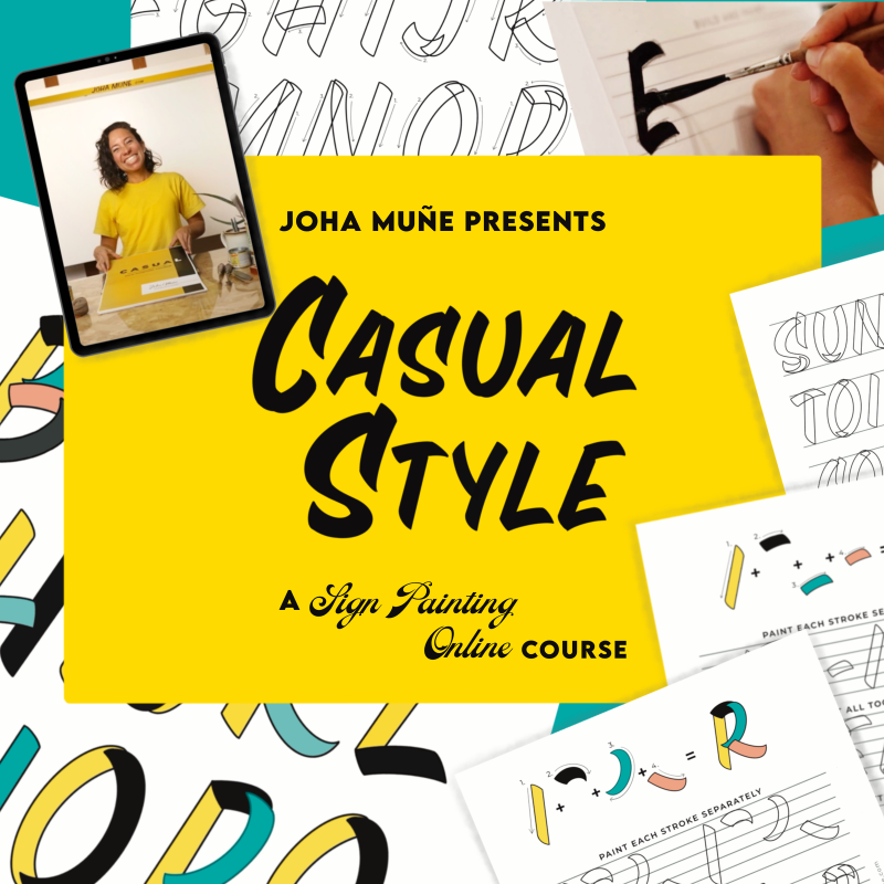Learn sign painting online course Casual Style from anywhere in the world at your own pace and at home